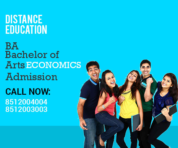 Bachelor of Arts BA Economics Distance learning Education Degree courses Admission 2021