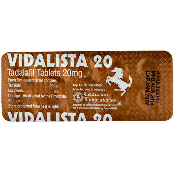 Vidalista 20mg | Tadalafil Online | Dosage, Precautions, Free Shipping