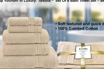 Textilia™ Set Of 6 Bath Towel Set-Style Asia Inc